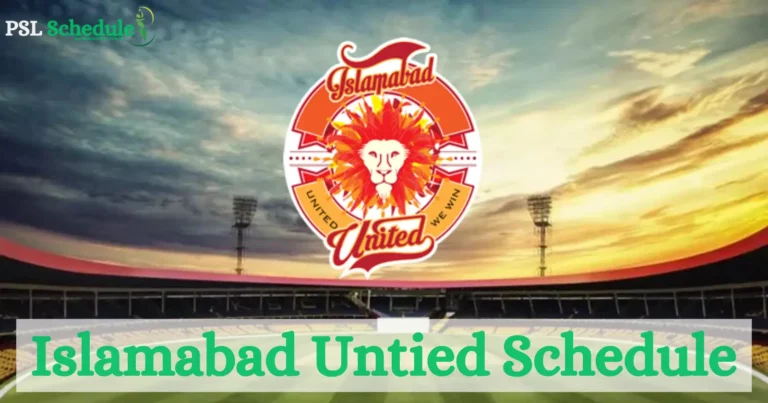 Islamabad Untied Schedule 2025