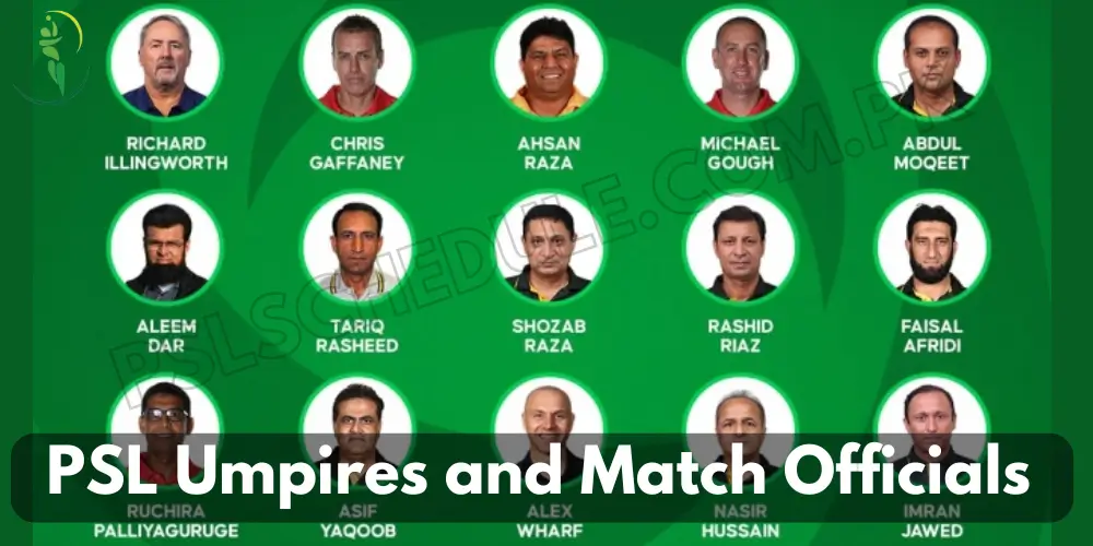 PSL 10 Umpires and Match Officials