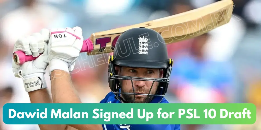 Dawid Malan Signed Up Fo the PSL 10 Draft