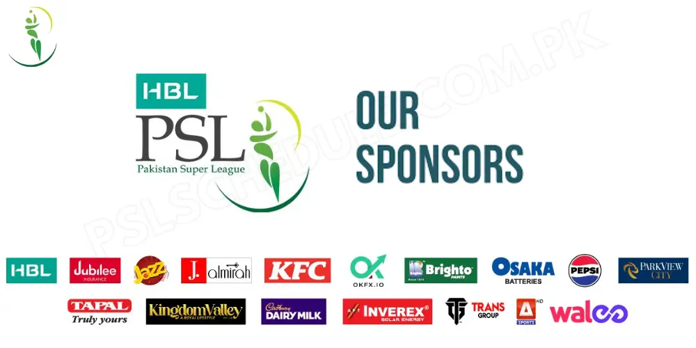 PSL 10 Sponsors