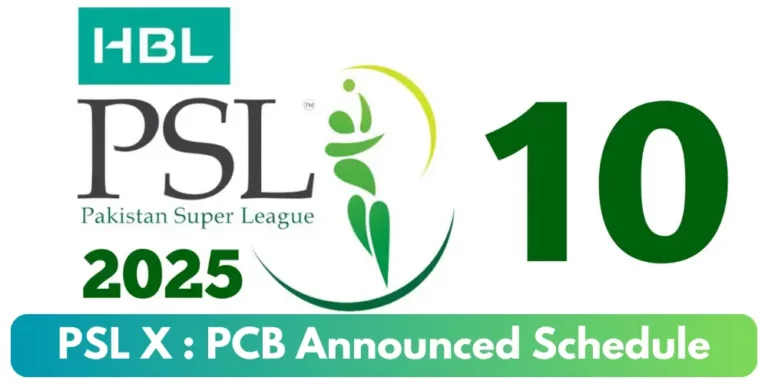 PCB Announced PSL X Schedule