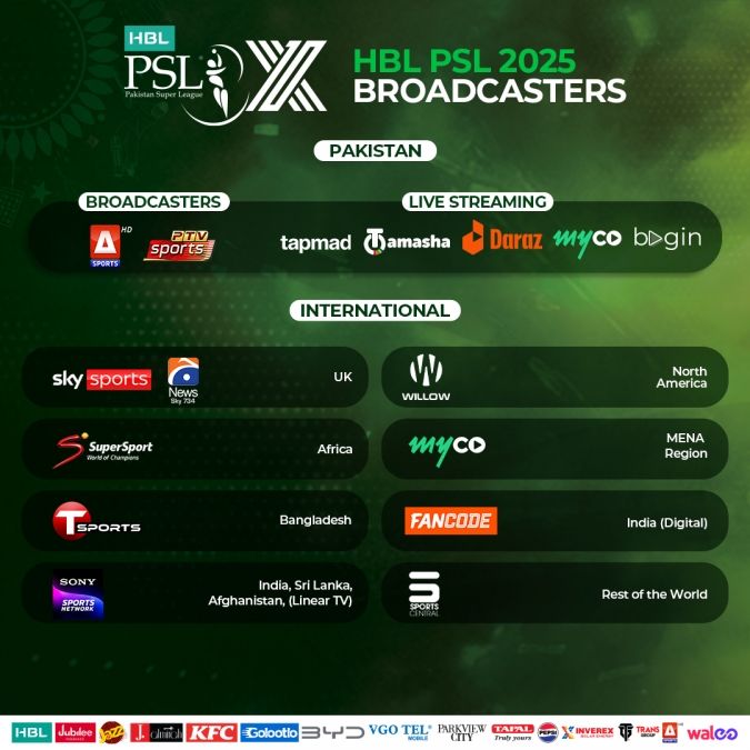 PSL 10 Broadcasters