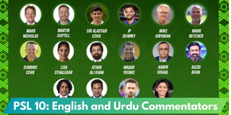 PSL 10 Commentators
