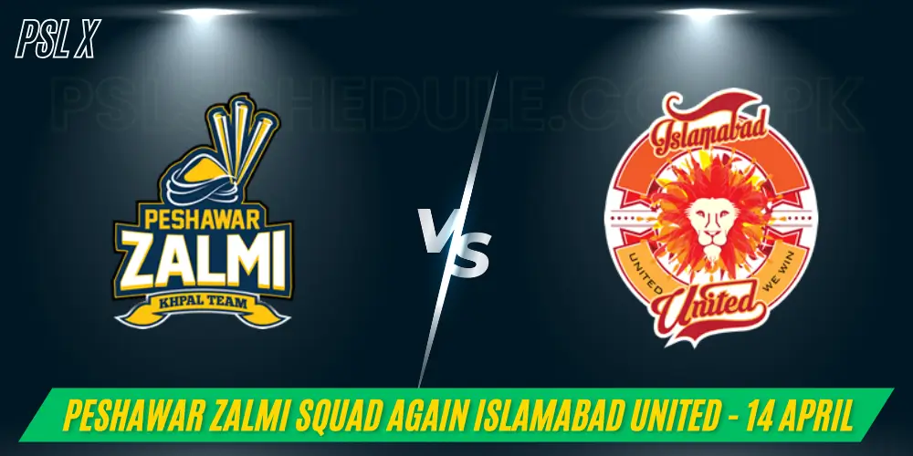 Peshawar Zalmi Squad again Islamabad United
