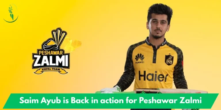 Saim Ayub is Back in action for Peshawar Zalmi
