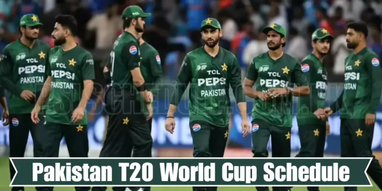 Pakistan World Cup Schedule