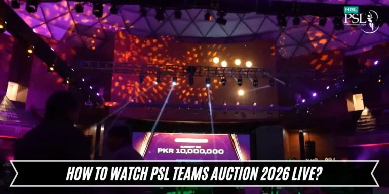 How to Watch PSL Teams Auction 2026 Live?