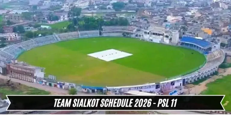 Sialkot PSL 2026 Schedule